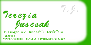 terezia juscsak business card